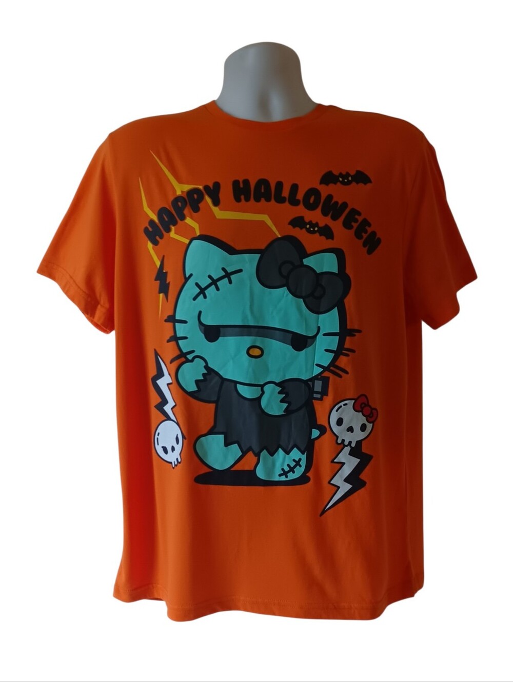 Hello Kitty men's Halloween frankenstein monster short sleeve t shirt size XL